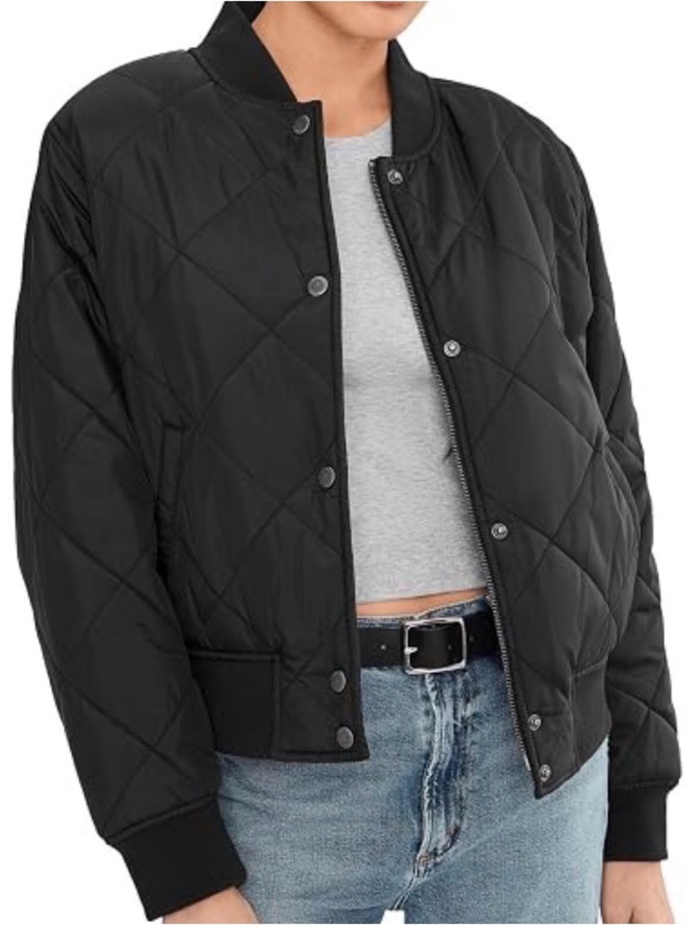 Levi’s Quilted Black Bomber Jacket for Women XL